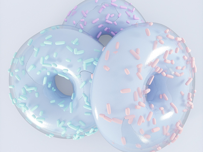 Sweet Tooth 3 abstract blues c4d cg cool donut octane real render surreal