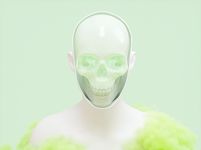 Shell Scream art cgi dribbble green hello mindless scream skull