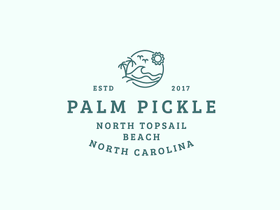 Logo Concept for Palm Pickle 99designs american branding design logo modern vintage