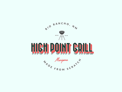 Logo Concept for High Point Grill 99designs american branding design logo modern vintage