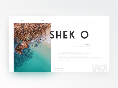 Shek O LP clean landing landing design landing page minimal simplistic typograph ui web web design