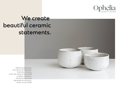 Ophelia Ceramics Studio Brand