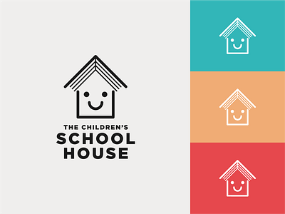 The Children's School House branding children design education house logo school