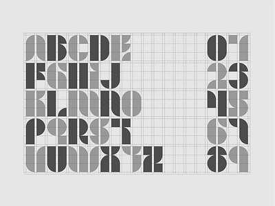 Typeface Study design font grid letters numbers typeface typography