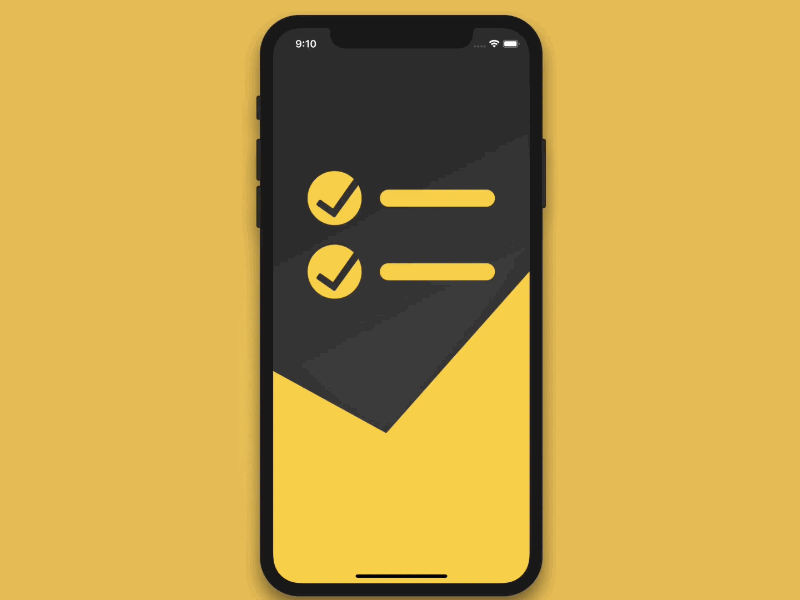 iPhone - Toodoo App Showcase [Welcome Screens] animation app interface ios iphone iphone x mobile productivity todo