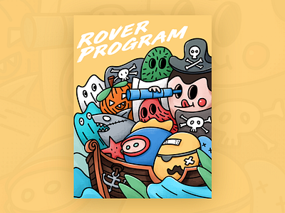 ROVER PROGRAM animals design illustration