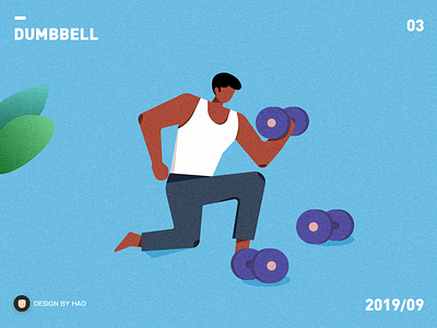 DUMBBELL all design dribbblers! illustration sport