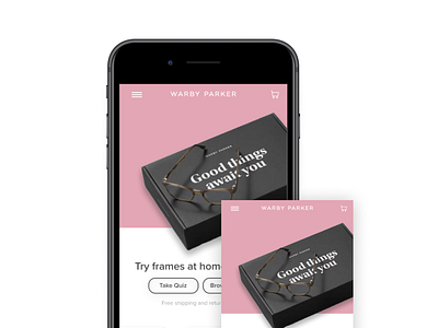 Warby Parker UI exploration