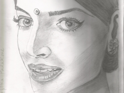 Sketch Deepika Indian Actress