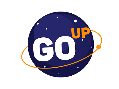 Go Up Logo branding graphic hellodribbble icon logo logotype planet sign space startup