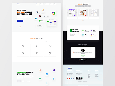 Software Company Website best dribbble shot dailyui minimal ui ux webdesign website website concept website design websites