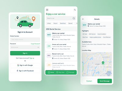 Rent a Car app design car car rental car rental app cars minimal design rent rent a car rent car travel agency uiux