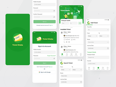 Ticket Sheba app design mobile ux