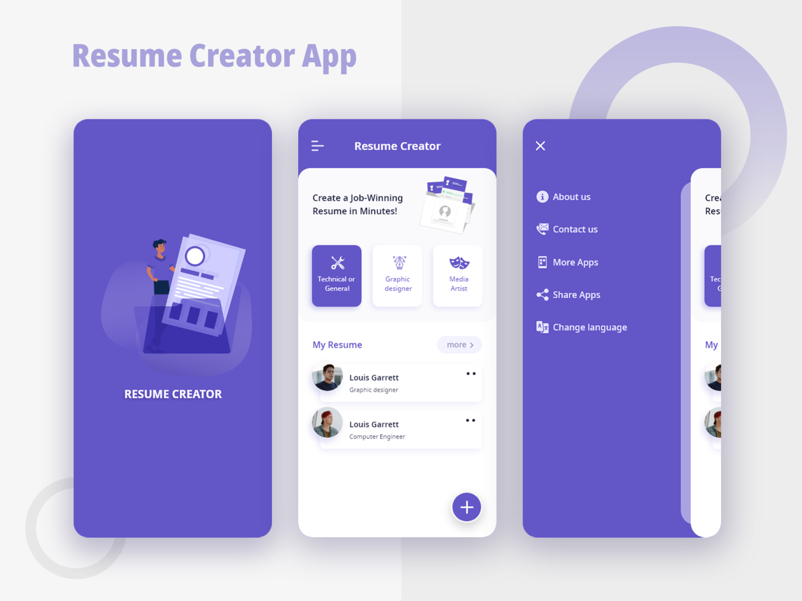 Resume creator app by Hachibur Rahman on Dribbble