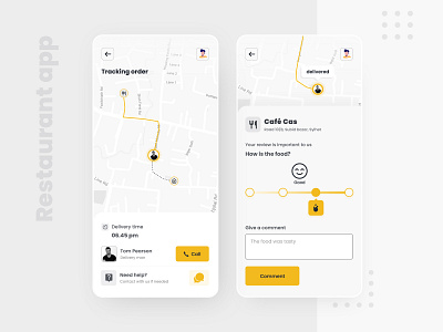 Restaurant app order tracking app design delivery delivery app food delivery app food design food menu restaurant app ui ux