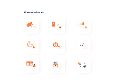 Finance icon set all icon app icon banking app finance finance app icon icon design icon set iconography money icon statistics website icon
