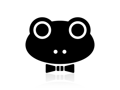 A monochrome frog shape