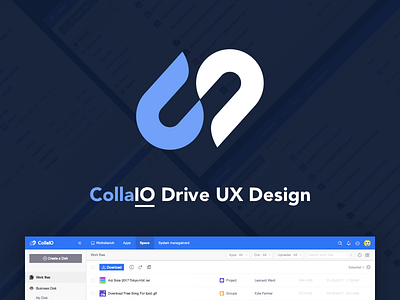 CollaIO Drive UX Design ( Concept ) concept drive file icons storage webpage