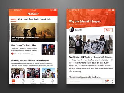 NewsApp UI app article list news ui