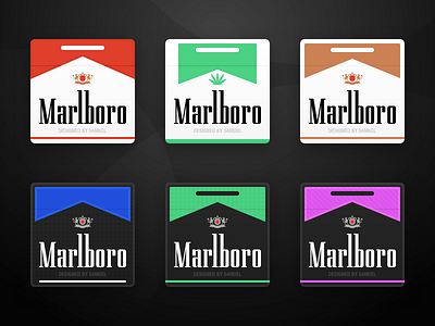6 icons for Marlboro Cigarettes ( . Sketch file ) cigarettes icon marlboro
