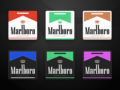 6 icons for Marlboro Cigarettes ( . Sketch file )
