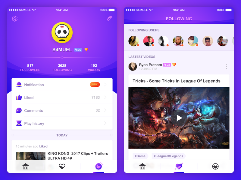 A Podcast App UI exercise tab-bar player profile video ui app podcast