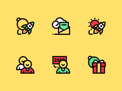 6 feature icons icons