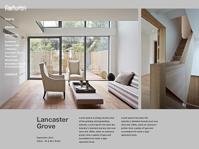 Interior Design Website architect clean interior minimal photography simple web