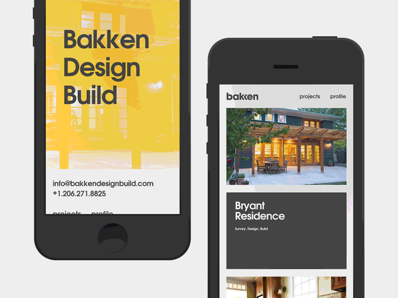 Bakken mobile architect clean digital mobile responsive simple web whitespace