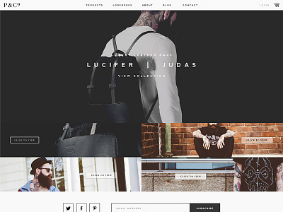 P&Co website developments clean fashion minimal simple web