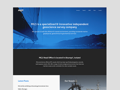 MG3 Website clean clear grid home responsive simple web