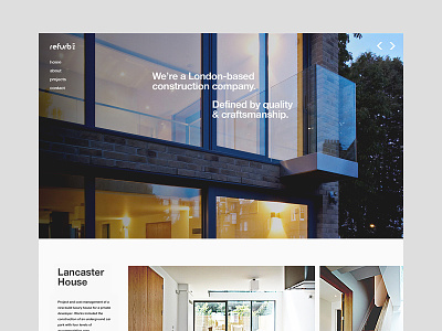Refurb Website architect clean interior minimal responsive simple web