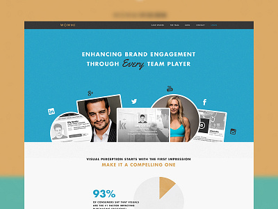 WOWMI homepage clean headshot hero home marketing social strategy web