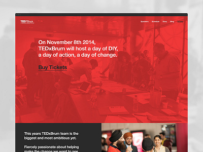 TEDxBrum Website birmingham brum clean grid hero home simple ted tedx web