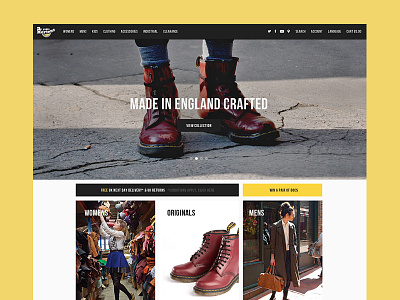 Dr.Martens Homepage boots brand clean dr. martens fashion footwear hero home martens responsive simple web