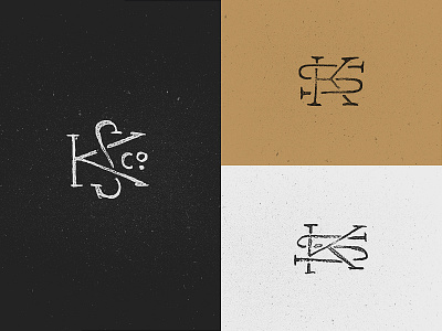 KS Monograms brand ks logo monogram symbol texture