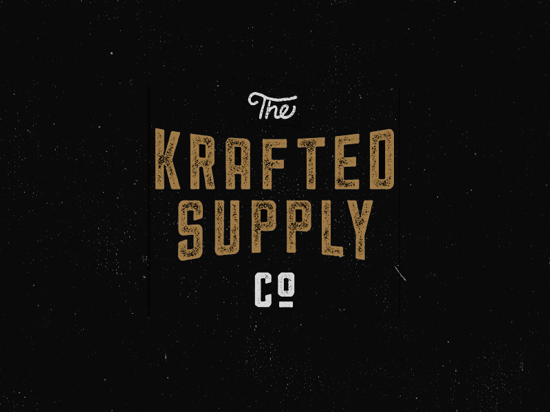 Krafted Supply Co. drawn hand krafted script texture tshirt type typography