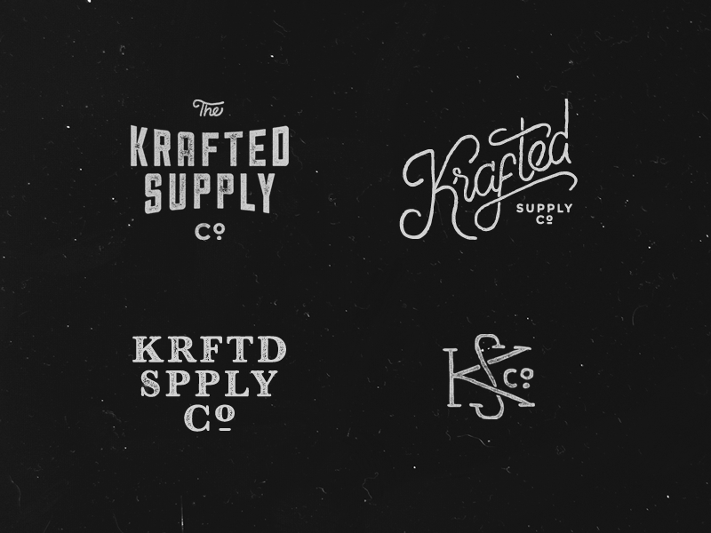 Krafted Supply Co. krafted logo monogram supply texture type