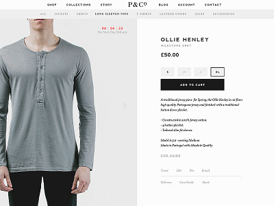 P&Co Single Product by Olly Sorsby on Dribbble