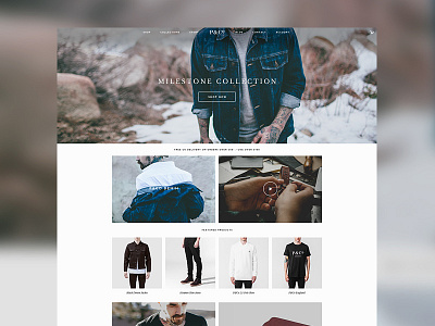P&Co Site Update clean ecommerce grid hero home pco simple