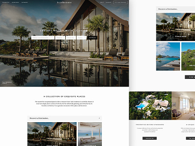 Luxury Accommodation Website clean form fullscreen hero home luxury photography simple ui web