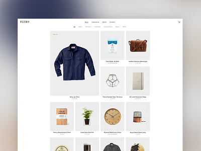 Product Listing Template clean commerce grid light listing products shop simple store whitespace