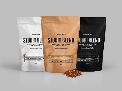 adaptable coffee adaptable bag brand branding coffee kraft mailer packaging texture