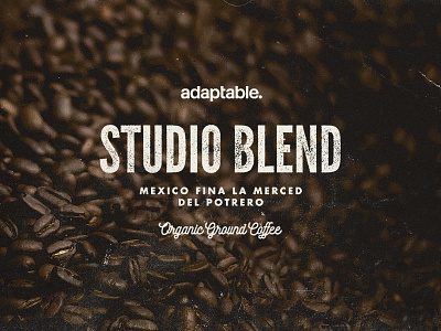 adaptable coffee adaptable brand branding coffee mailer packaging texture typography