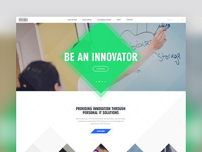 IT Homepage bold clean diamond grid hero home loud simple ui vibrant web