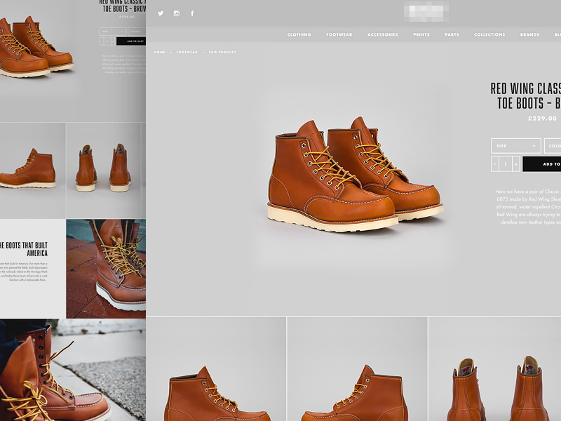 eCommerce Single Product by Olly Sorsby on Dribbble