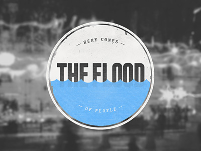 The Flood circle logo texture water