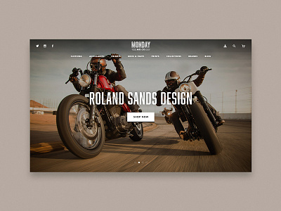 Monday Motorcycle Co. Shopify Site