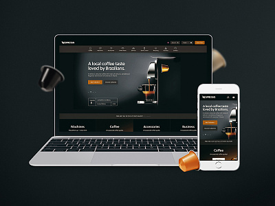 Nespresso Homepage UI clean coffee commerce concept hero home nespresso product rounded simple ui