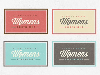 Womens Fortnight logo texture variations